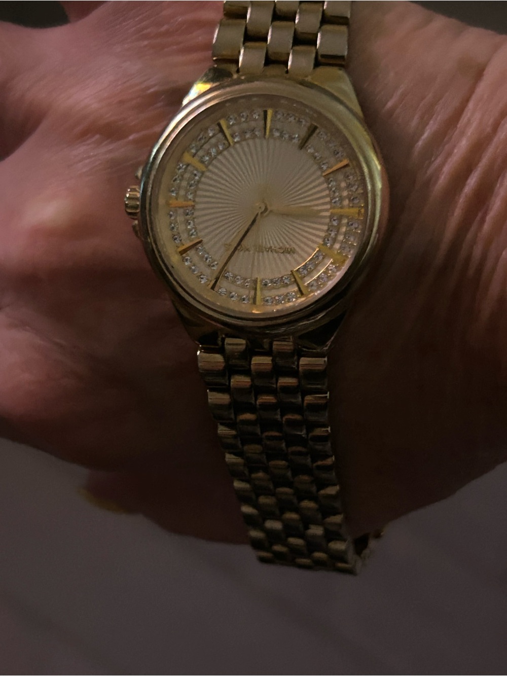 Michael Kors Goldtone Crystal Darci/Channing Watch MK3421 - Needs Battery